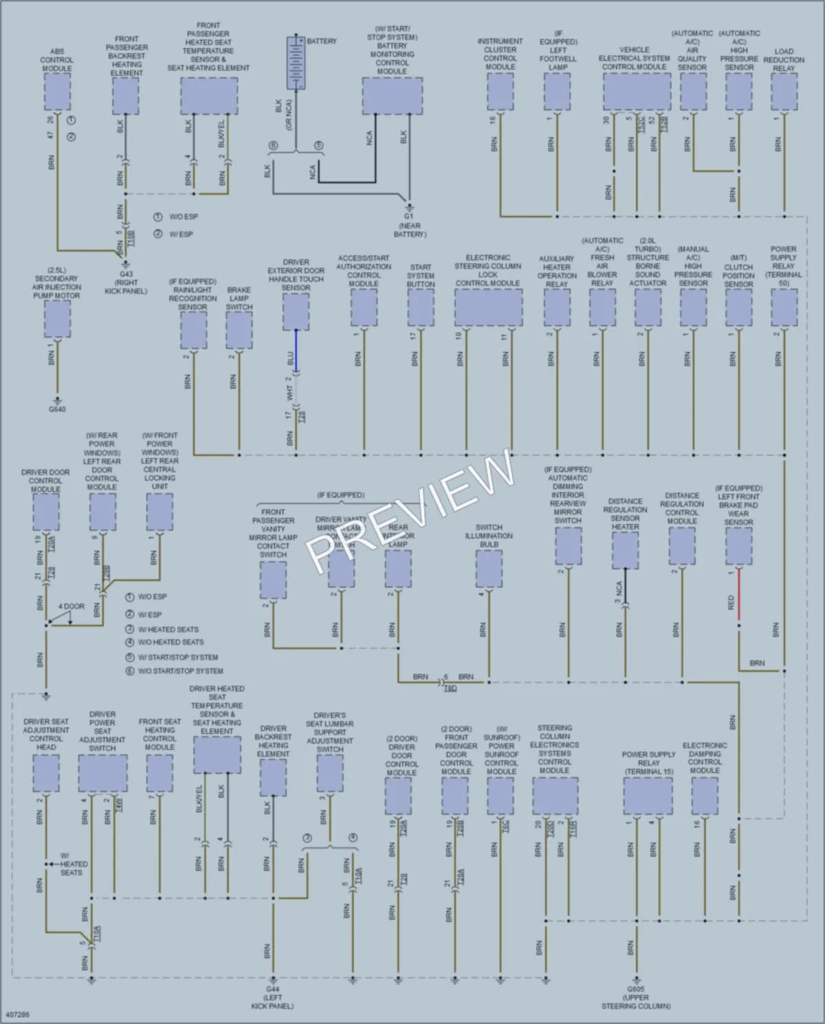 2014 Volkswagen Golf Ground Distribution wiring diagram preview