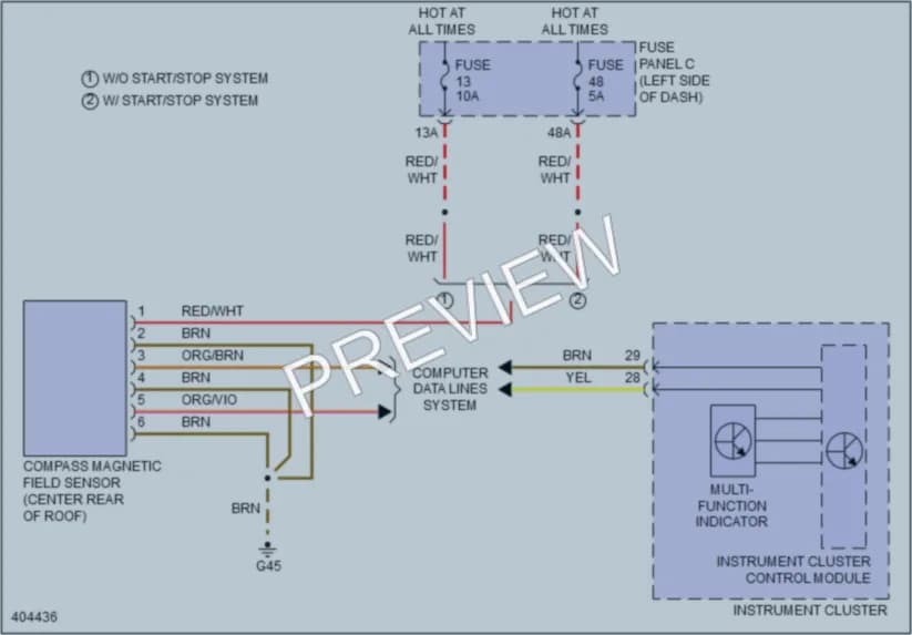2014 Volkswagen Golf Instrument Cluster wiring diagram preview