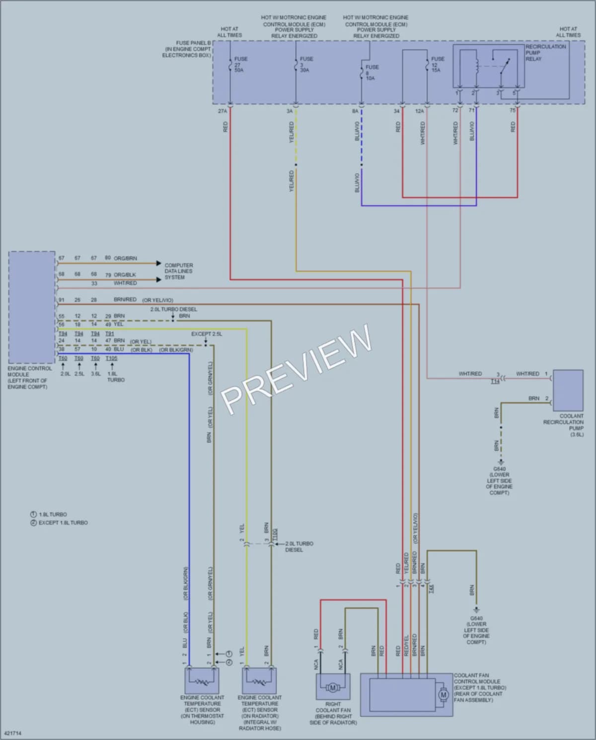 2014 Volkswagen Passat Cooling Fan wiring diagram preview
