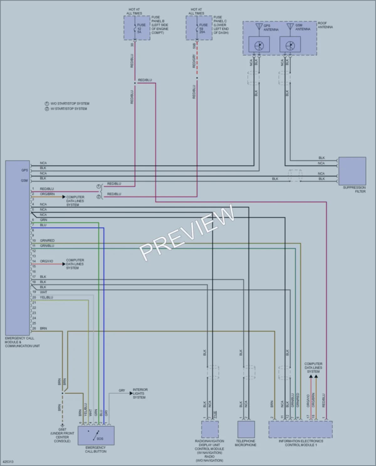 2014 Volkswagen Tiguan Navigation wiring diagram preview
