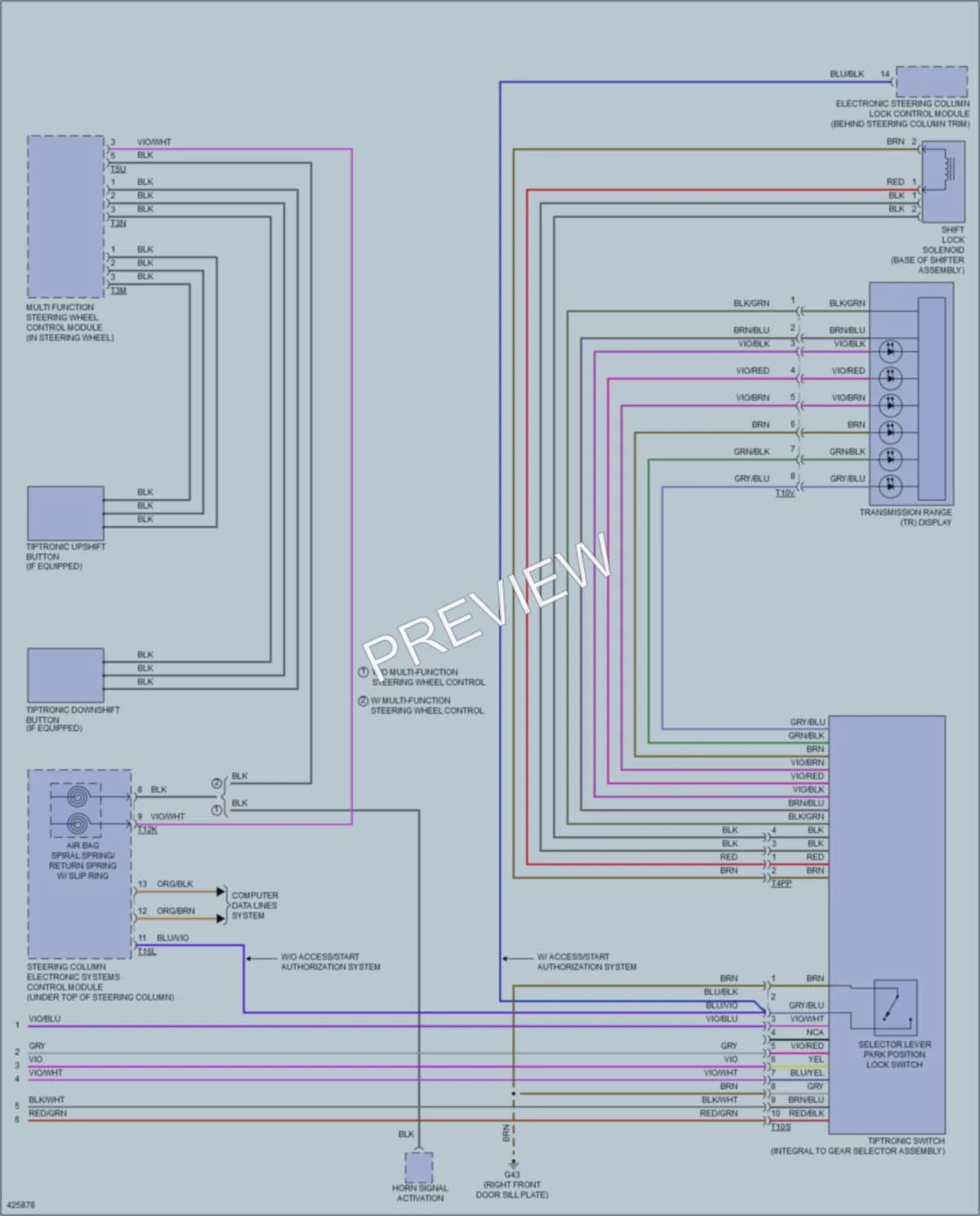 2014 Volkswagen Tiguan Transmission wiring diagram preview