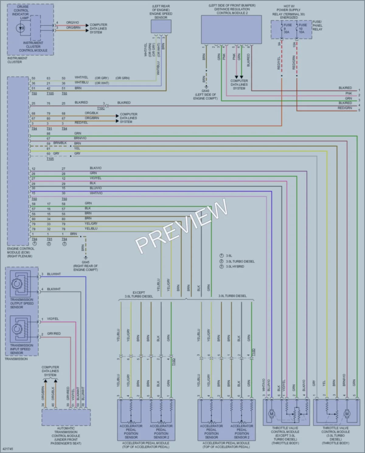 2014 Volkswagen Touareg Cruise Control wiring diagram preview