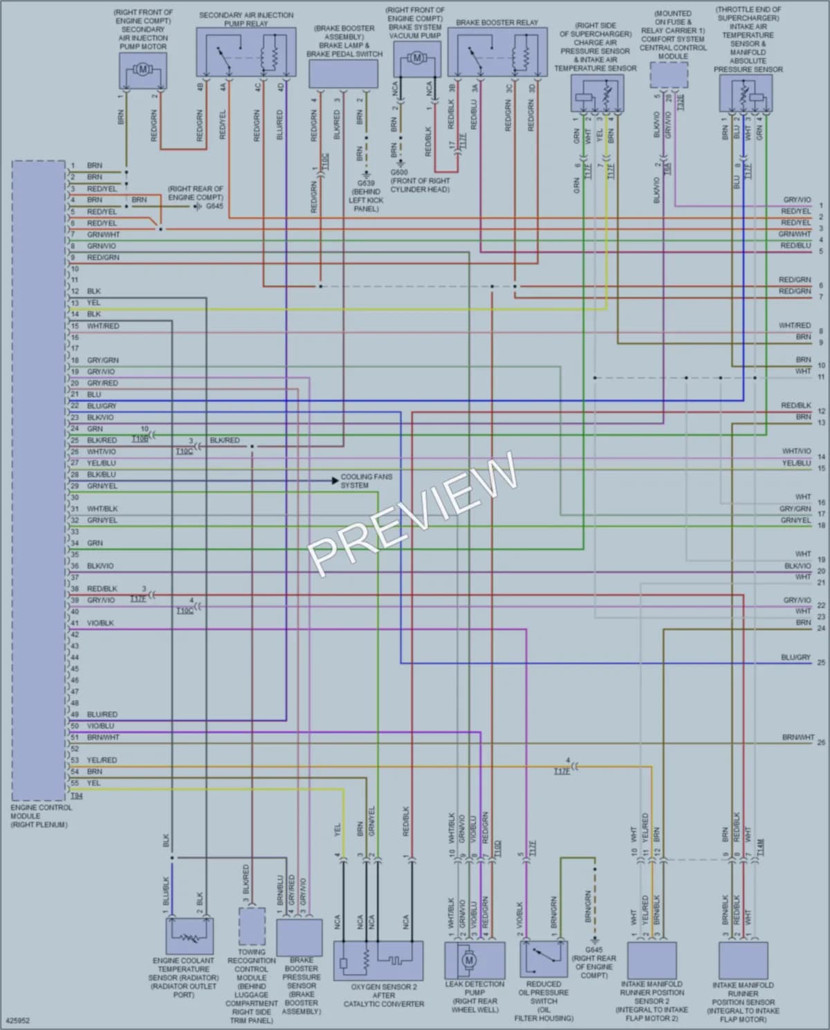 2014 Volkswagen Touareg Engine Performance wiring diagram preview