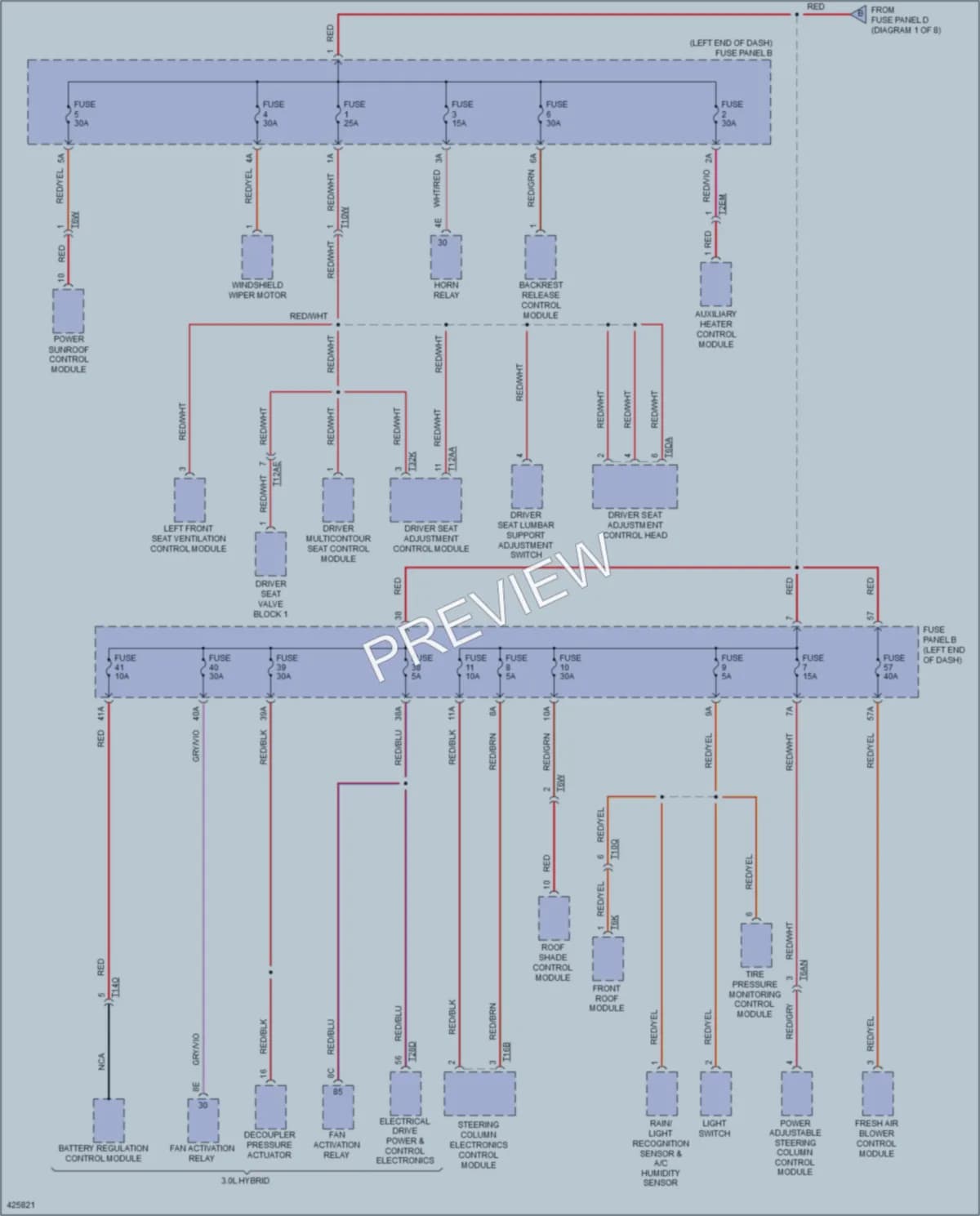 2014 Volkswagen Touareg Power Distribution wiring diagram preview