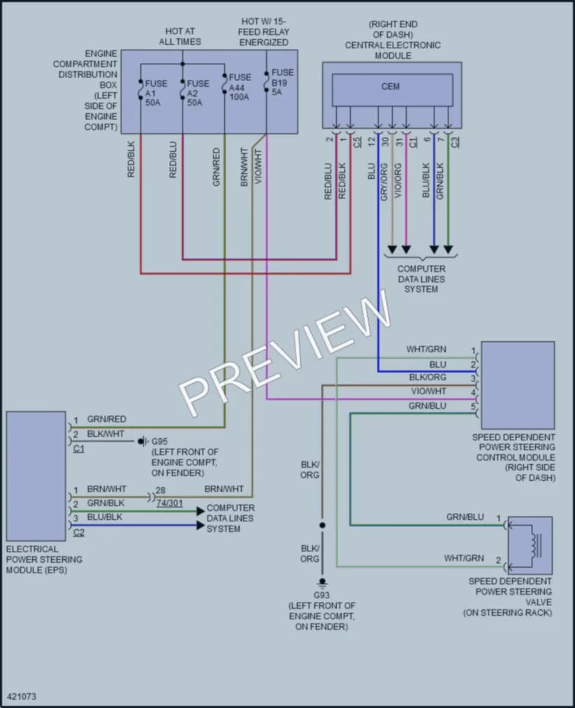 2014 Volvo S60 Electronic Power Steering wiring diagram preview