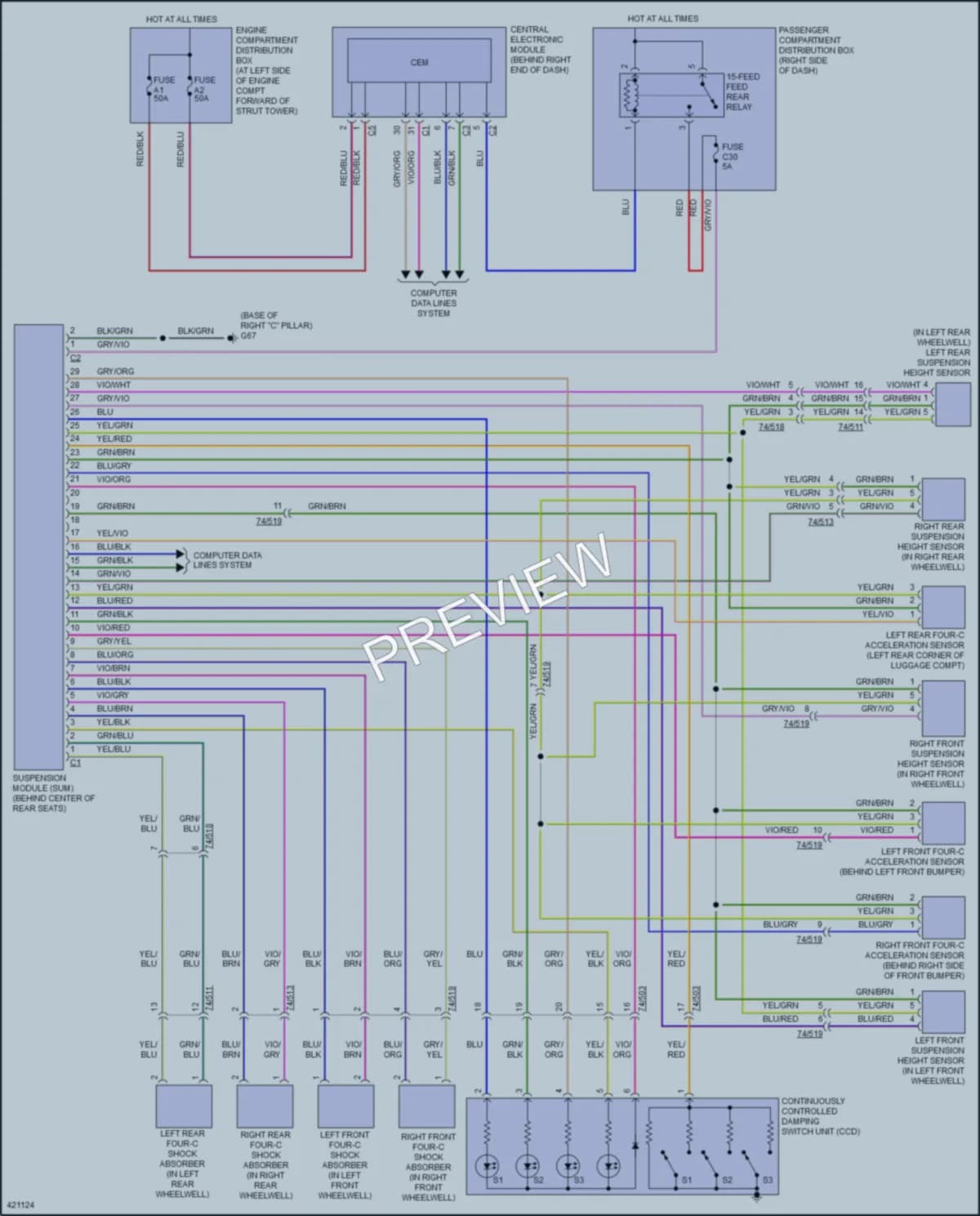 2014 Volvo S80 Electronic Suspension wiring diagram preview