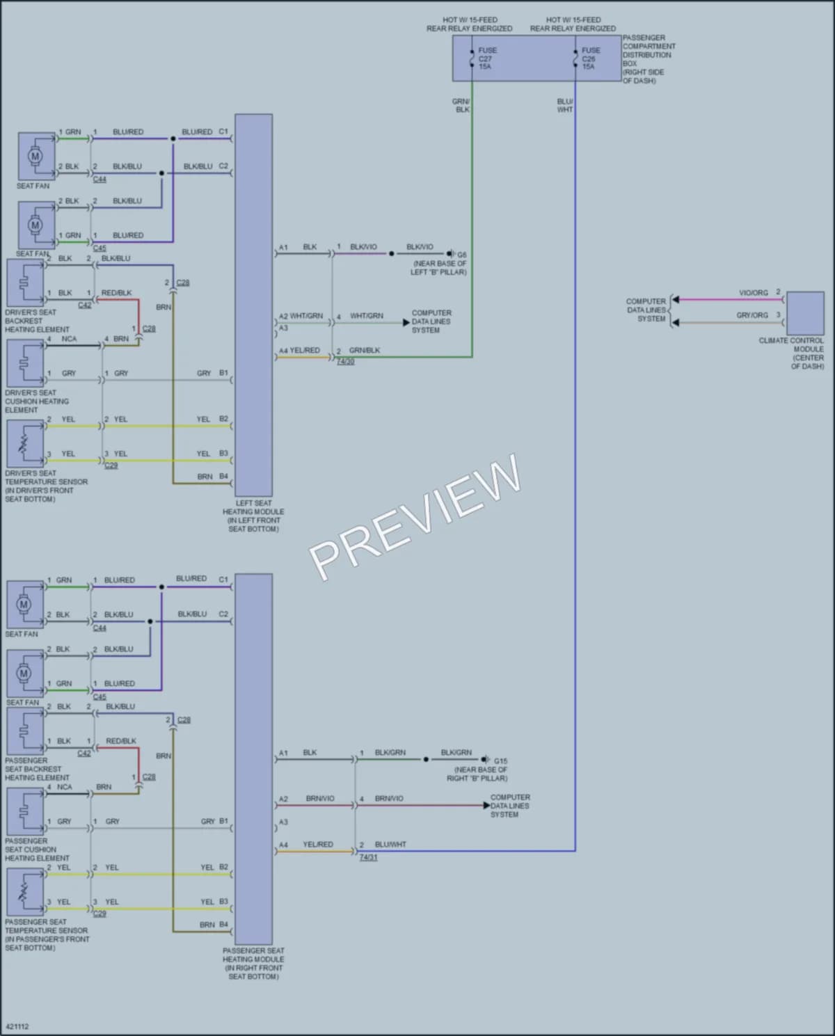 2014 Volvo S80 Power Seats wiring diagram preview