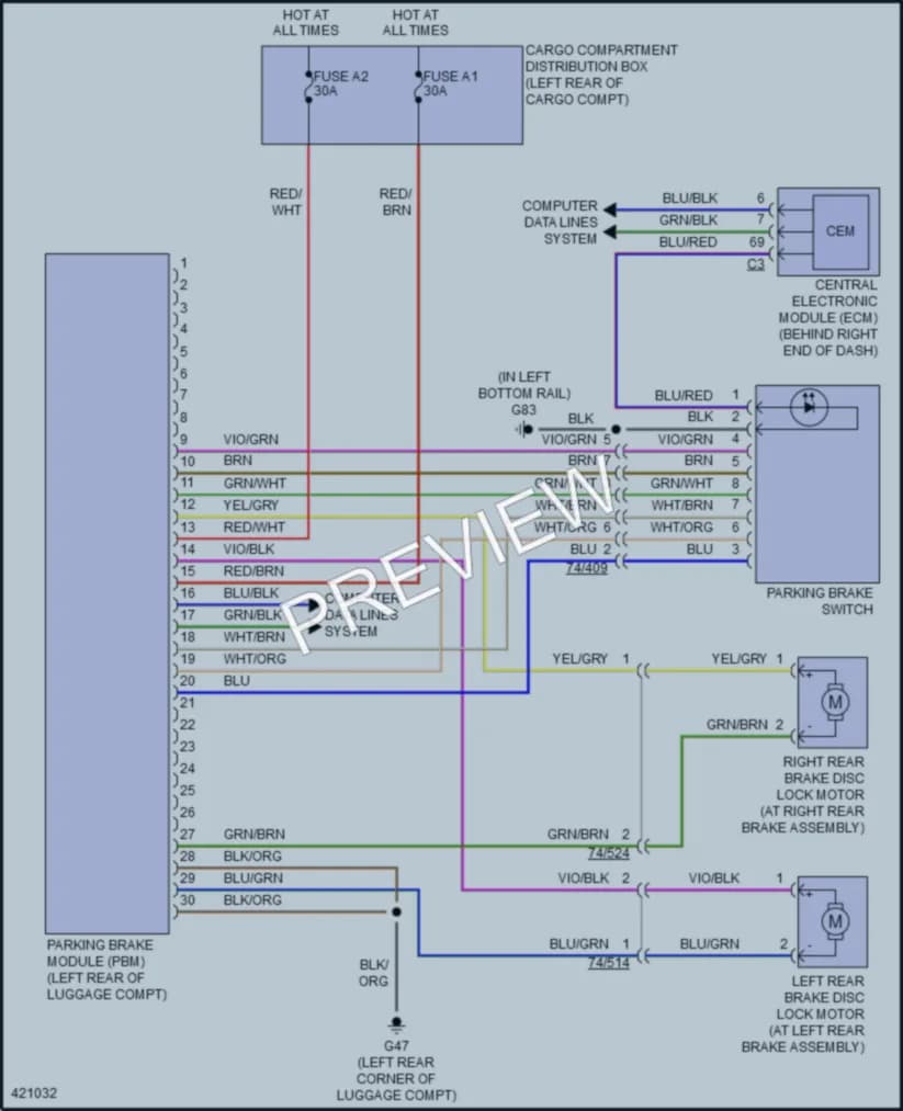 2014 Volvo XC60 Shift Interlock wiring diagram preview