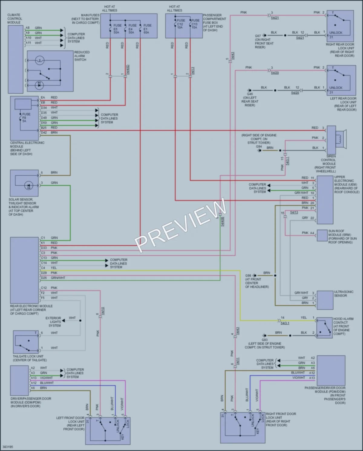 2014 Volvo XC90 Anti Theft wiring diagram preview