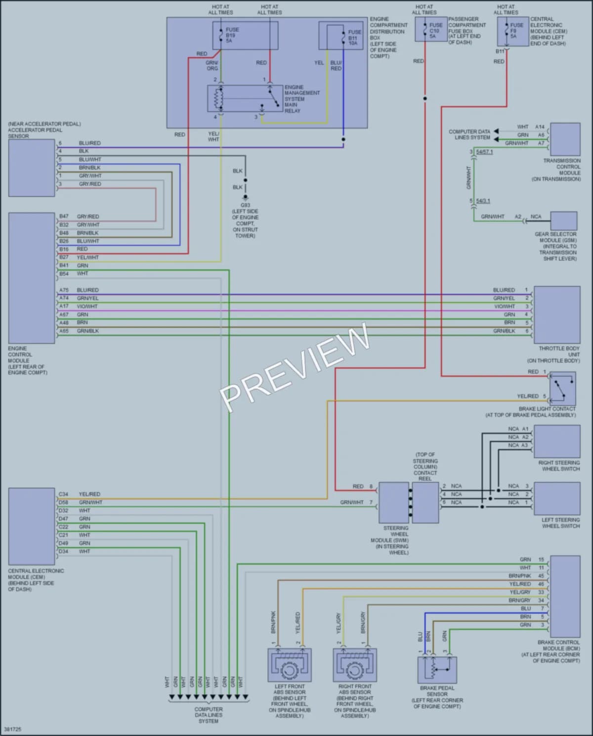 2014 Volvo XC90 Cruise Control wiring diagram preview