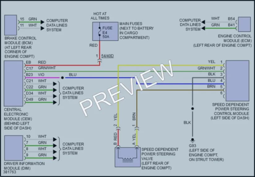 2014 Volvo XC90 Electronic Power Steering wiring diagram preview