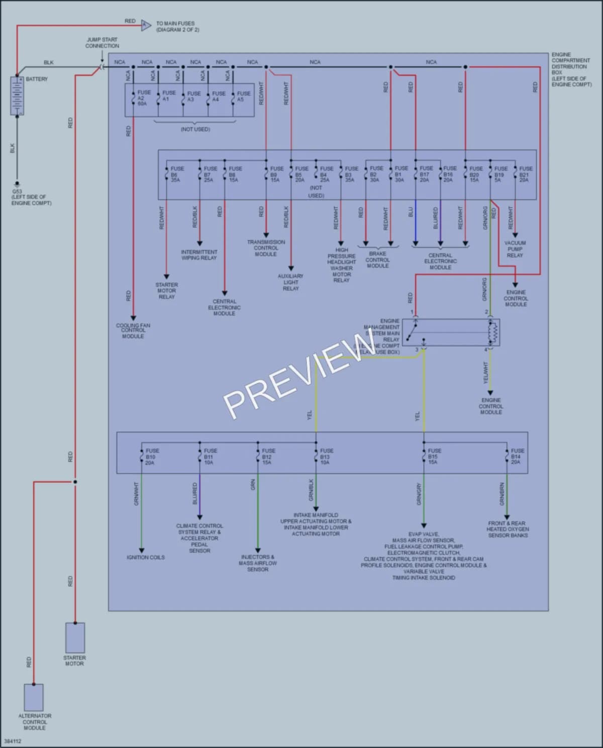 2014 Volvo XC90 Power Distribution wiring diagram preview