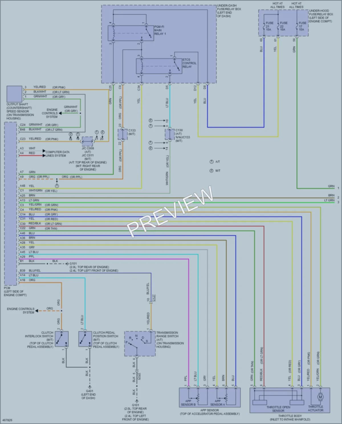 2015 Acura ILX Cruise Control wiring diagram preview