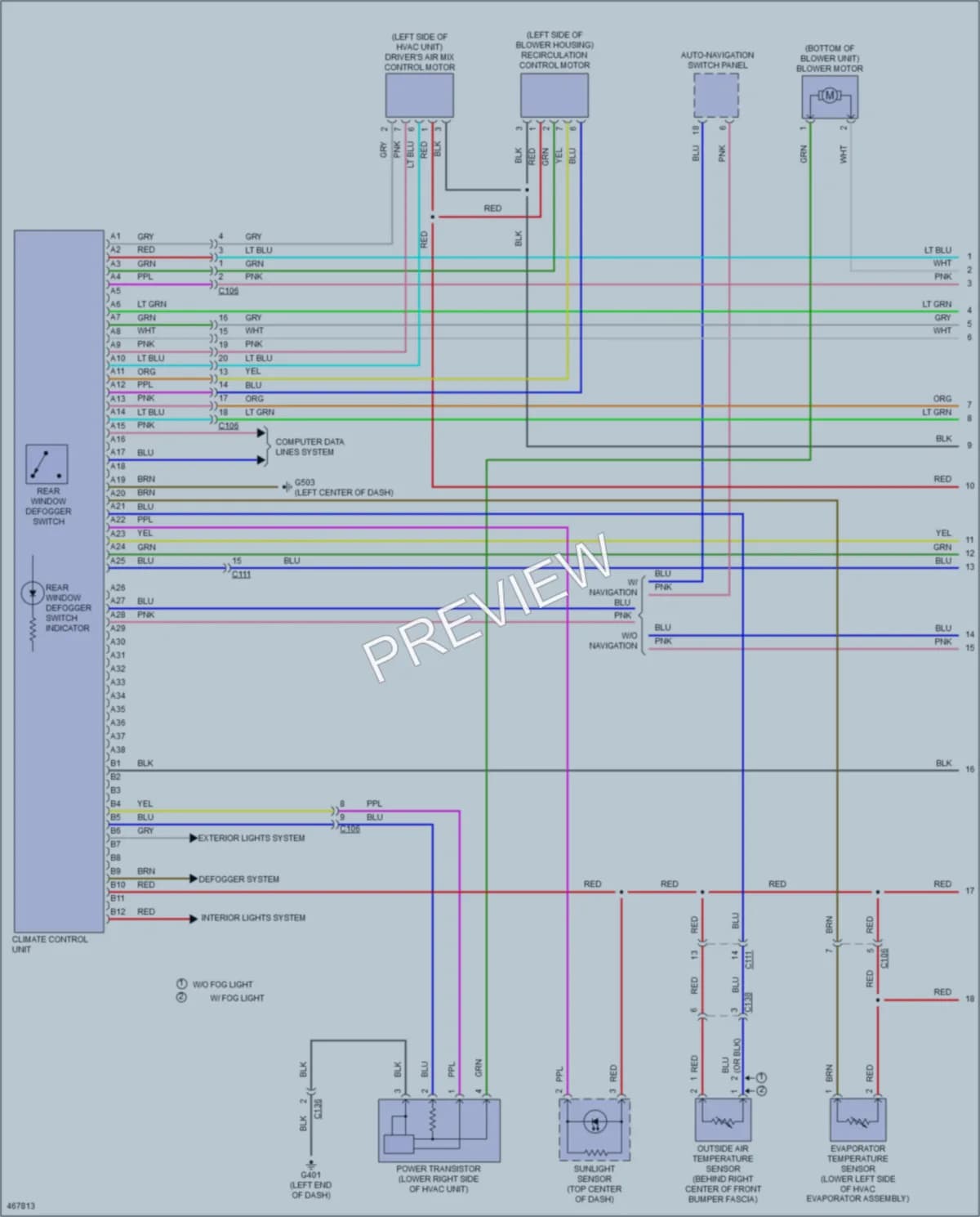 2015 Acura ILXHybrid Air Conditioning wiring diagram preview