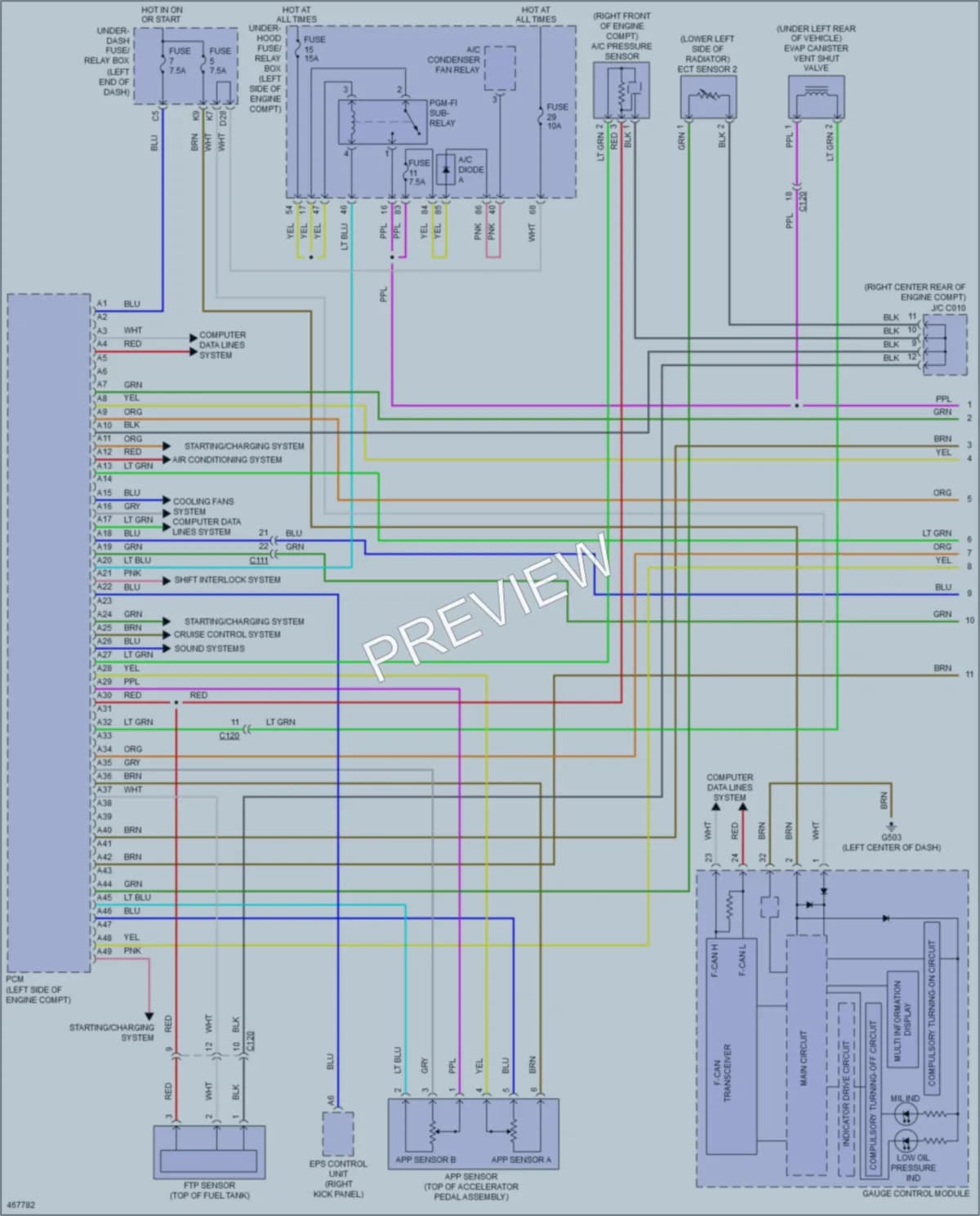 2015 Acura ILXHybrid Engine Performance wiring diagram preview