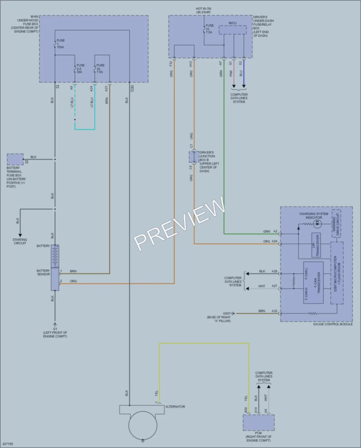 2015 Acura MDX Starting Charging wiring diagram preview