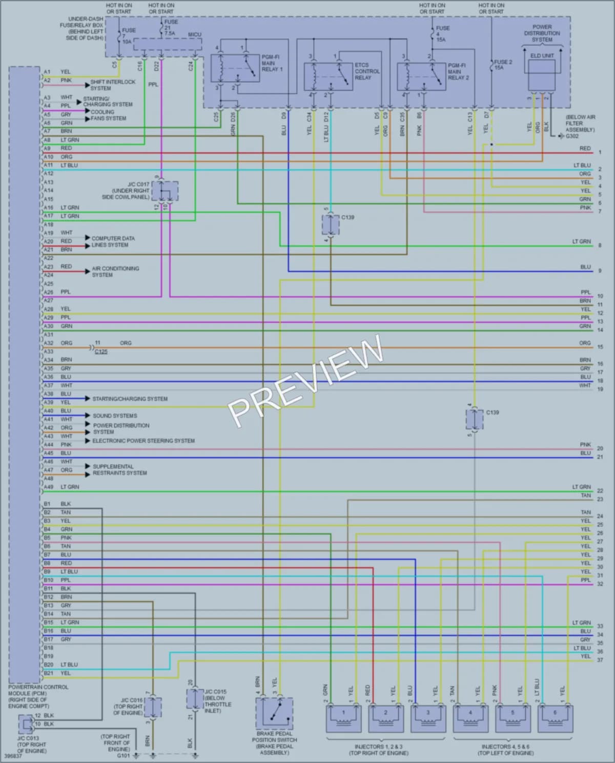 2015 Acura RDX Engine Performance wiring diagram preview