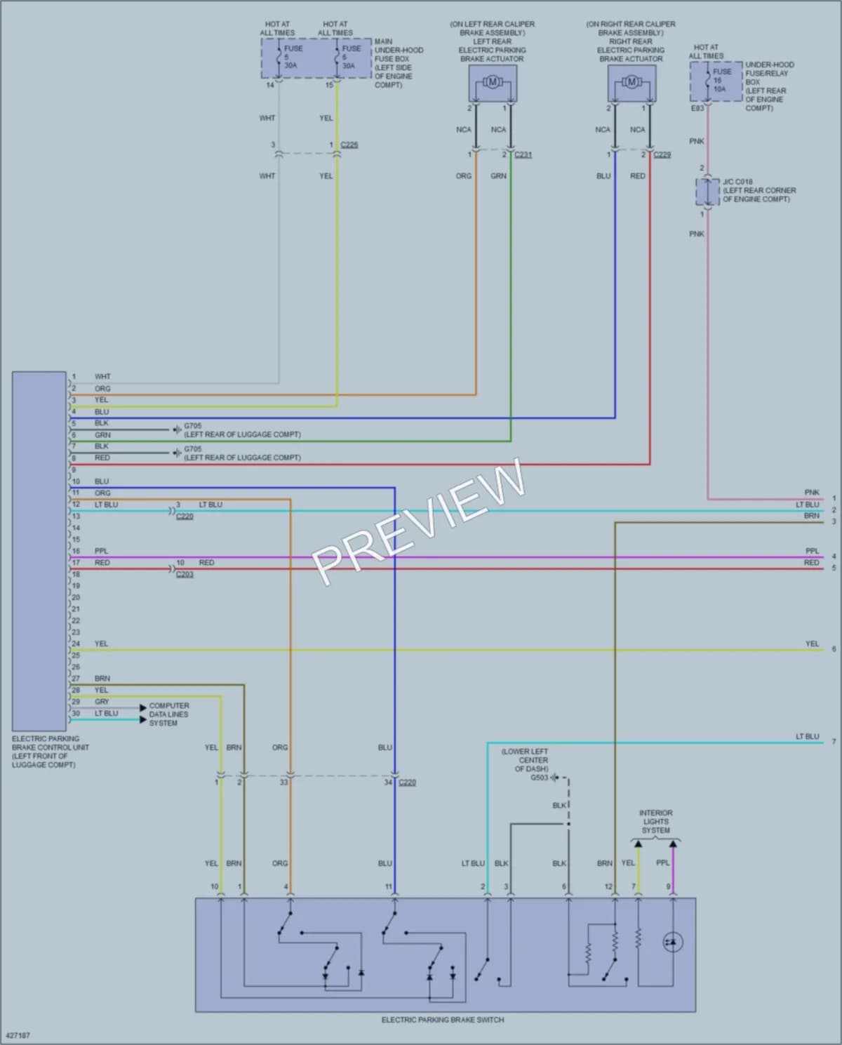 2015 Acura RLX Shift Interlock wiring diagram preview