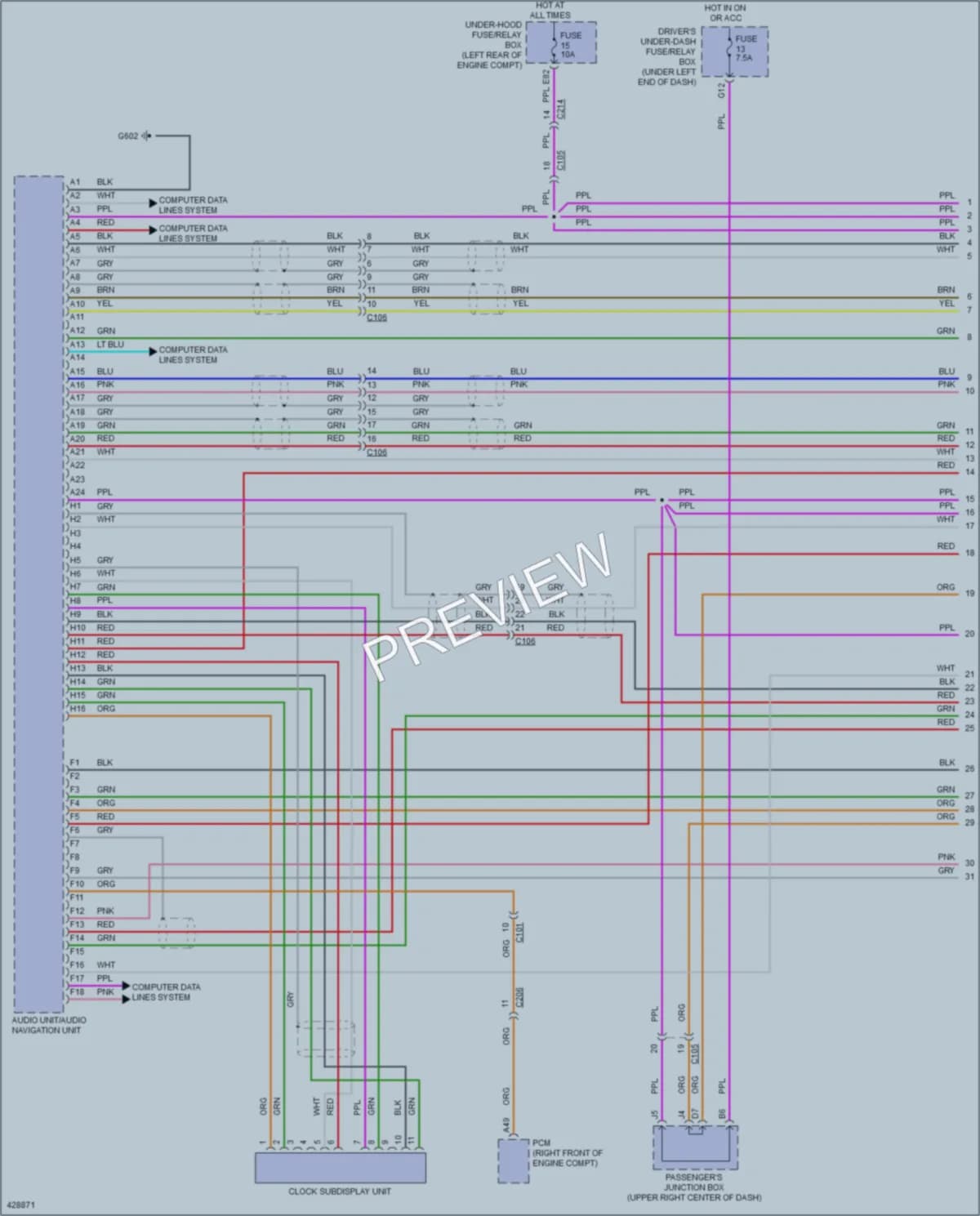 2015 Acura RLXSportHybrid Radio wiring diagram preview
