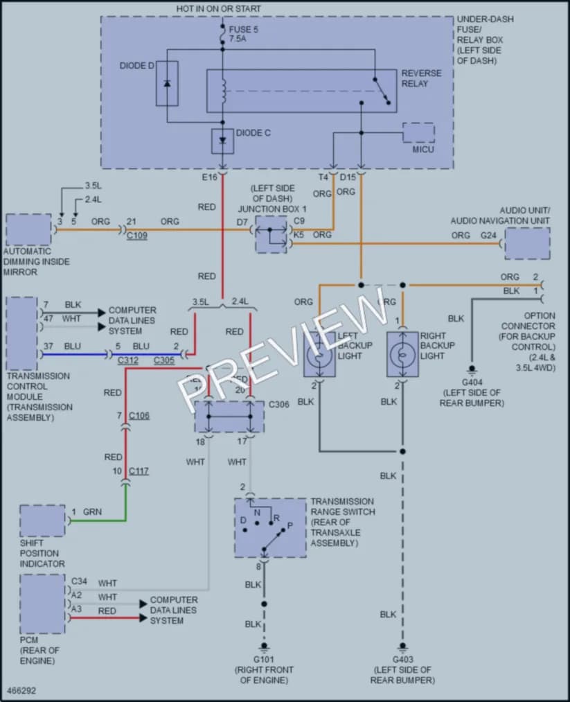 2015 Acura TLX Exterior Lights wiring diagram preview