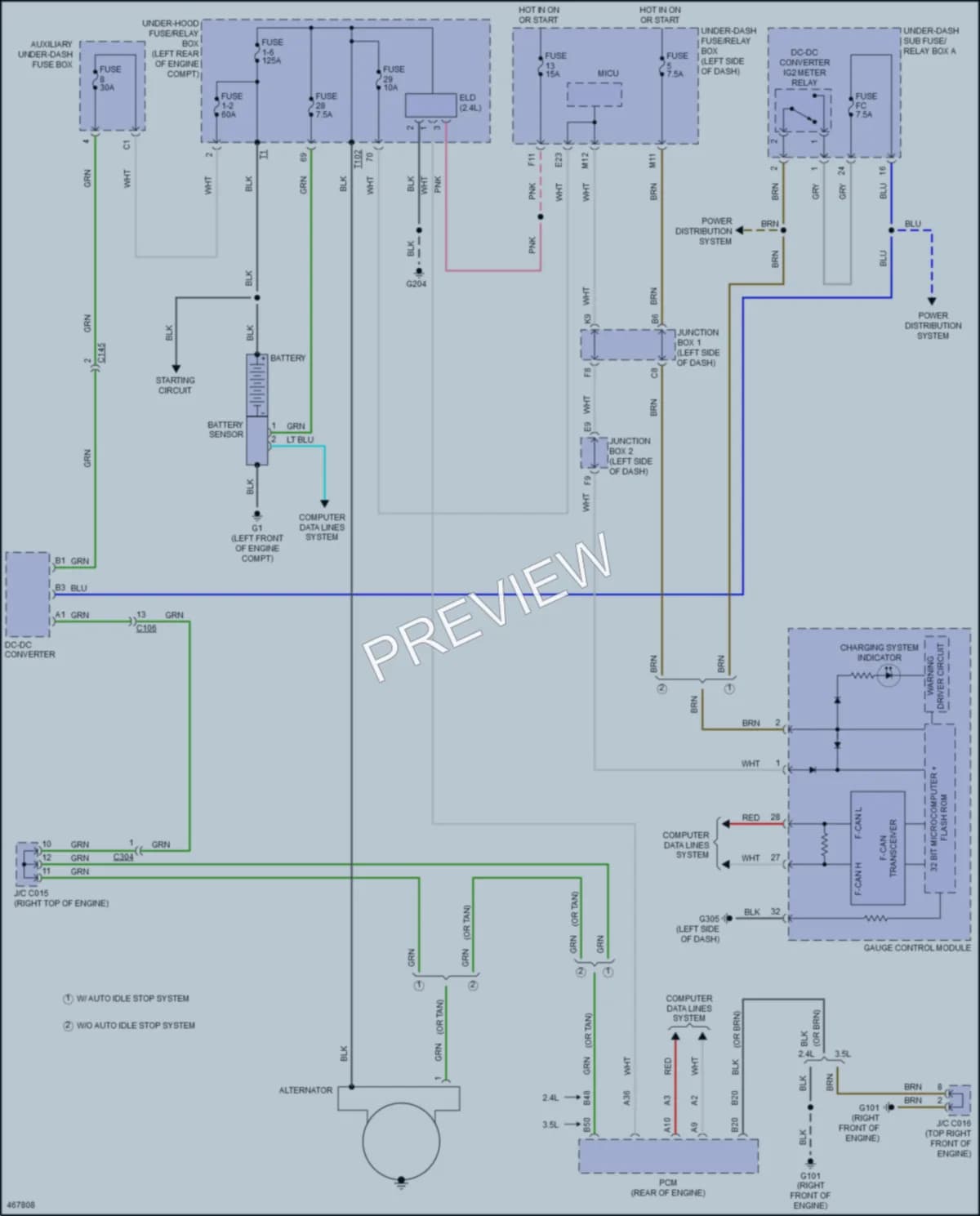 2015 Acura TLX Starting Charging wiring diagram preview