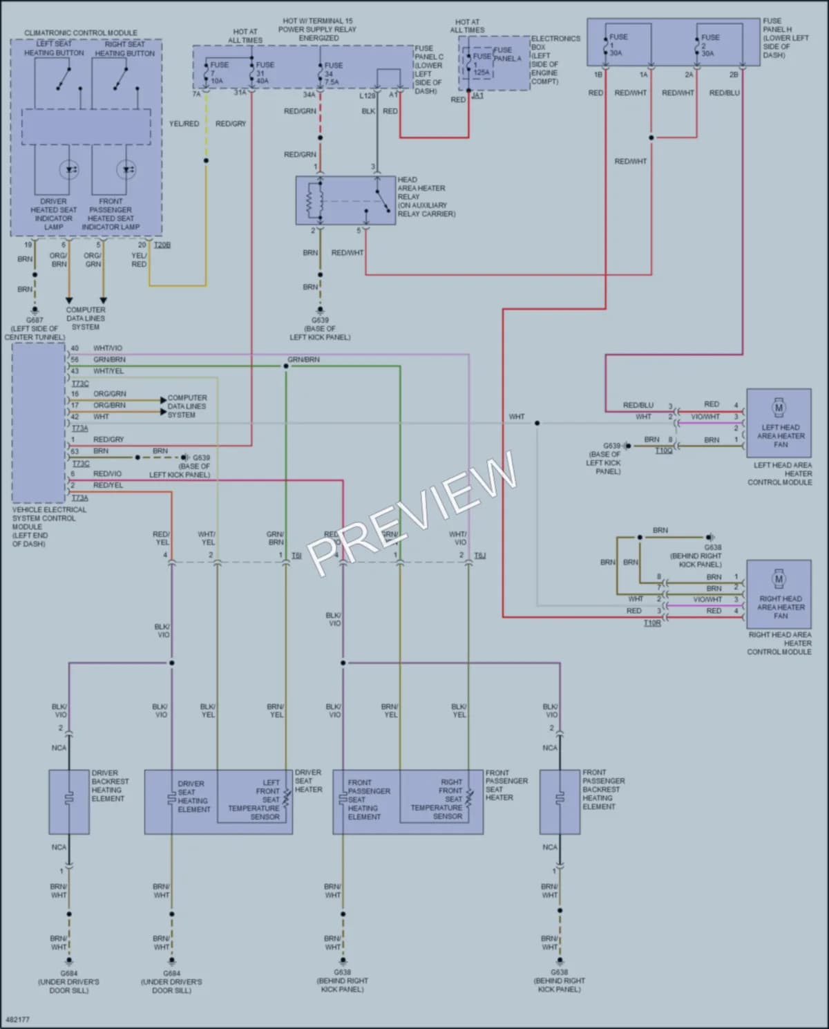2015 Audi A3 Power Seats wiring diagram preview