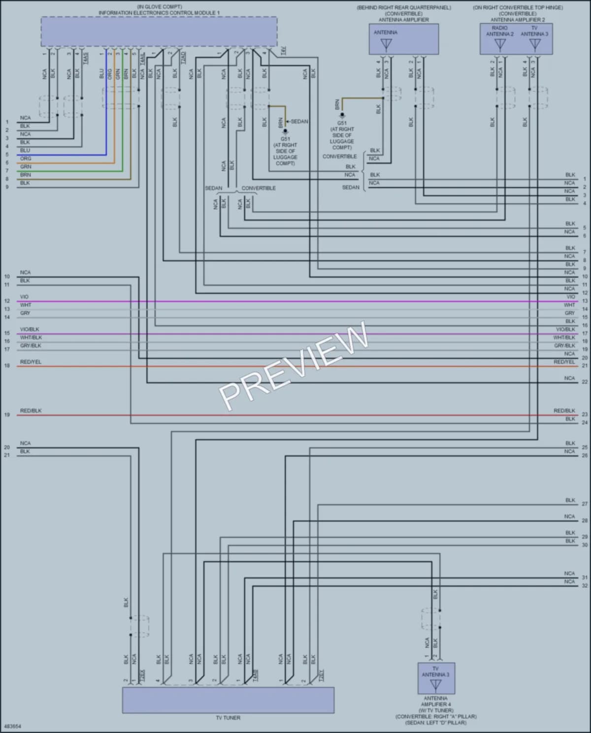 2015 Audi A3 Radio wiring diagram preview