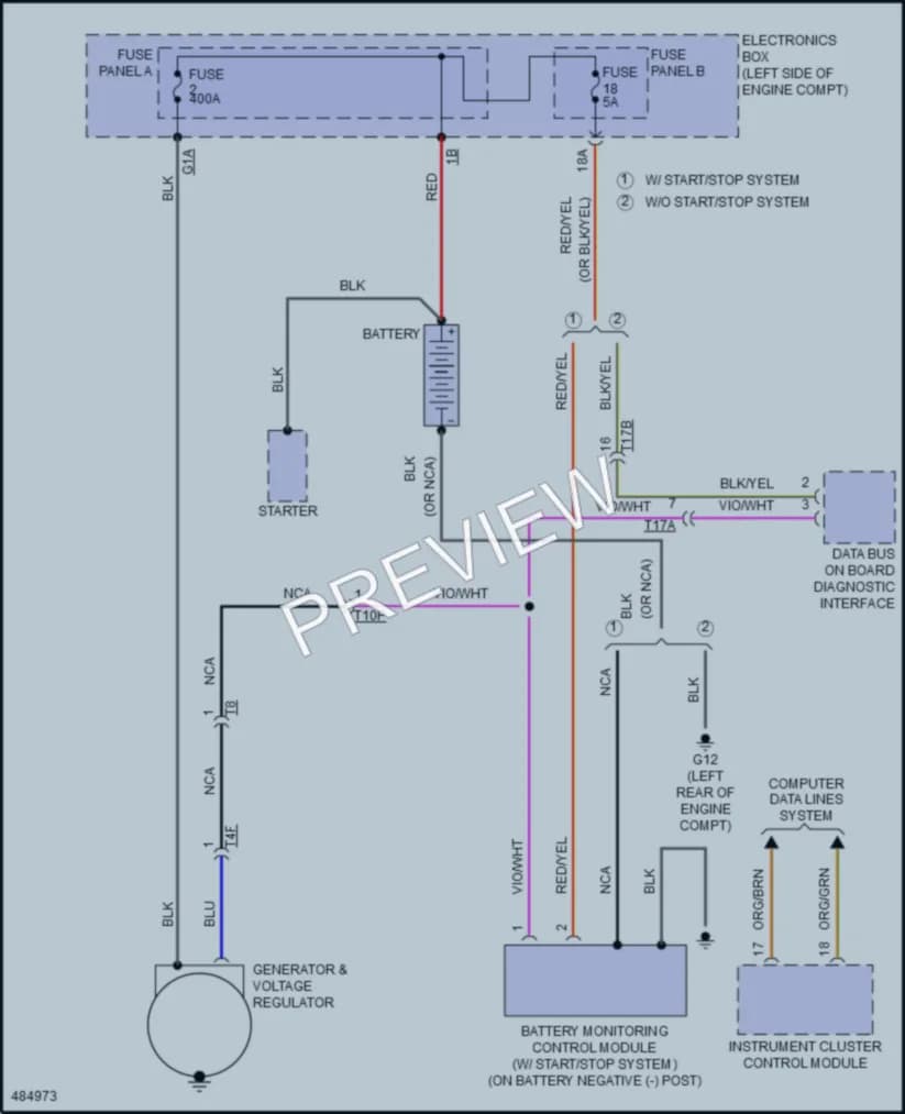 2015 Audi A3 Starting Charging wiring diagram preview