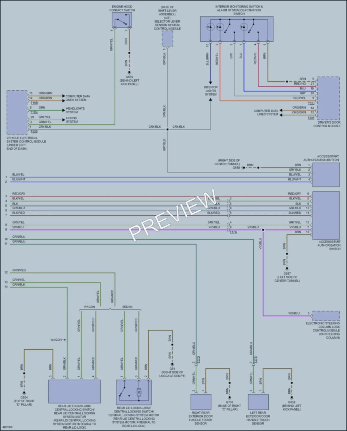 2015 Audi A4 Anti Theft wiring diagram preview