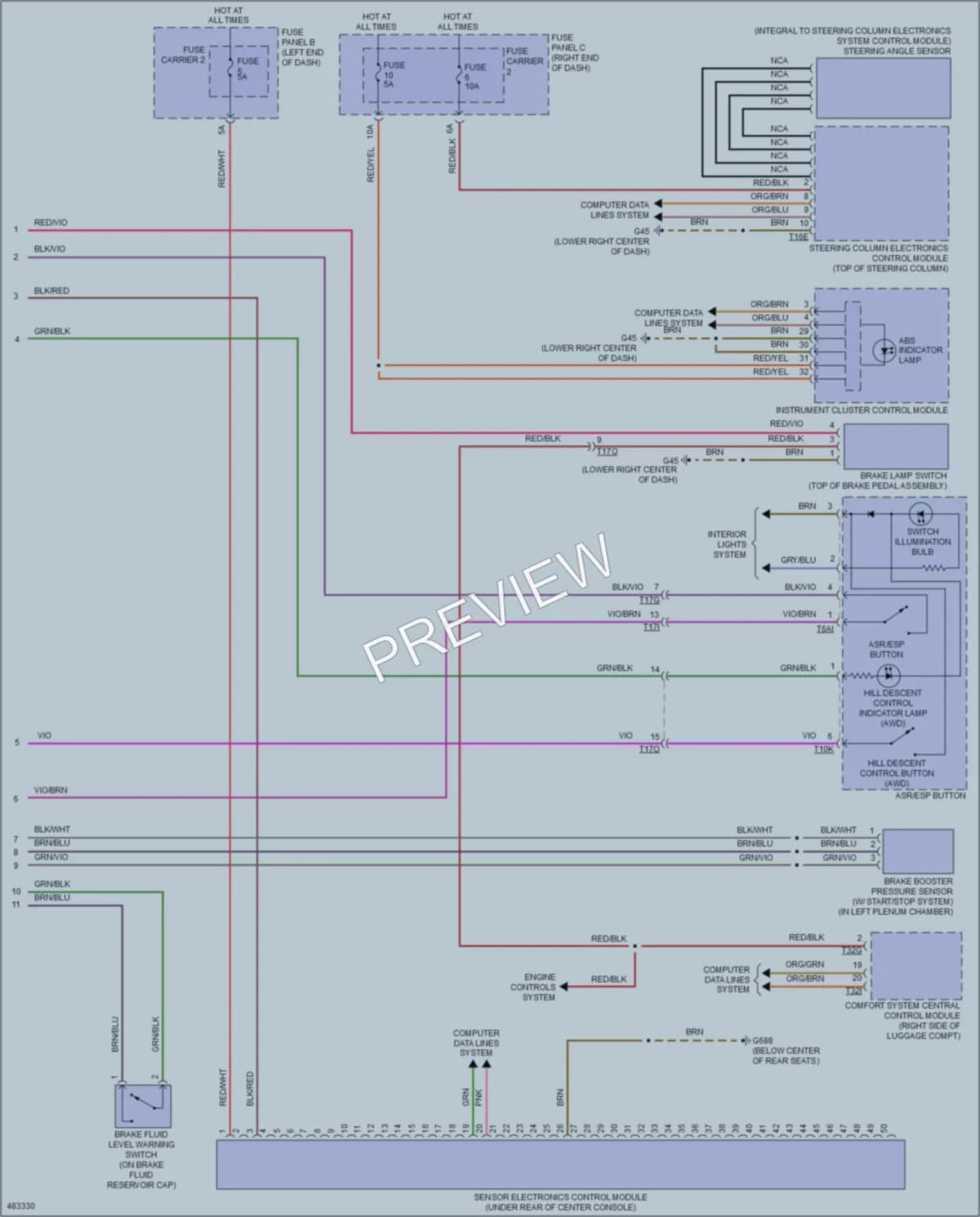 2015 Audi A6 Anti Lock Brakes wiring diagram preview