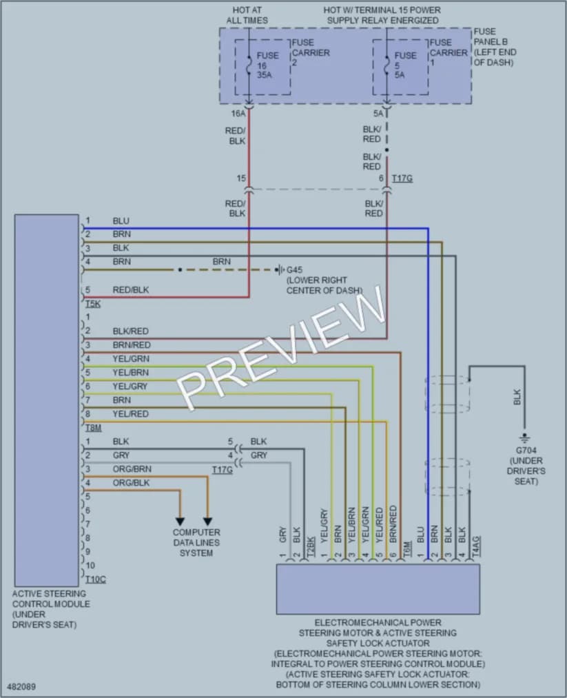 2015 Audi A6 Electronic Power Steering wiring diagram preview