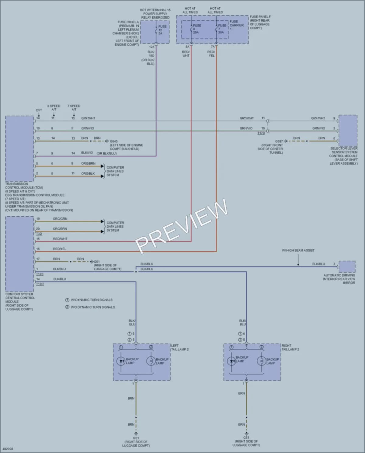 2015 Audi A6 Exterior Lights wiring diagram preview