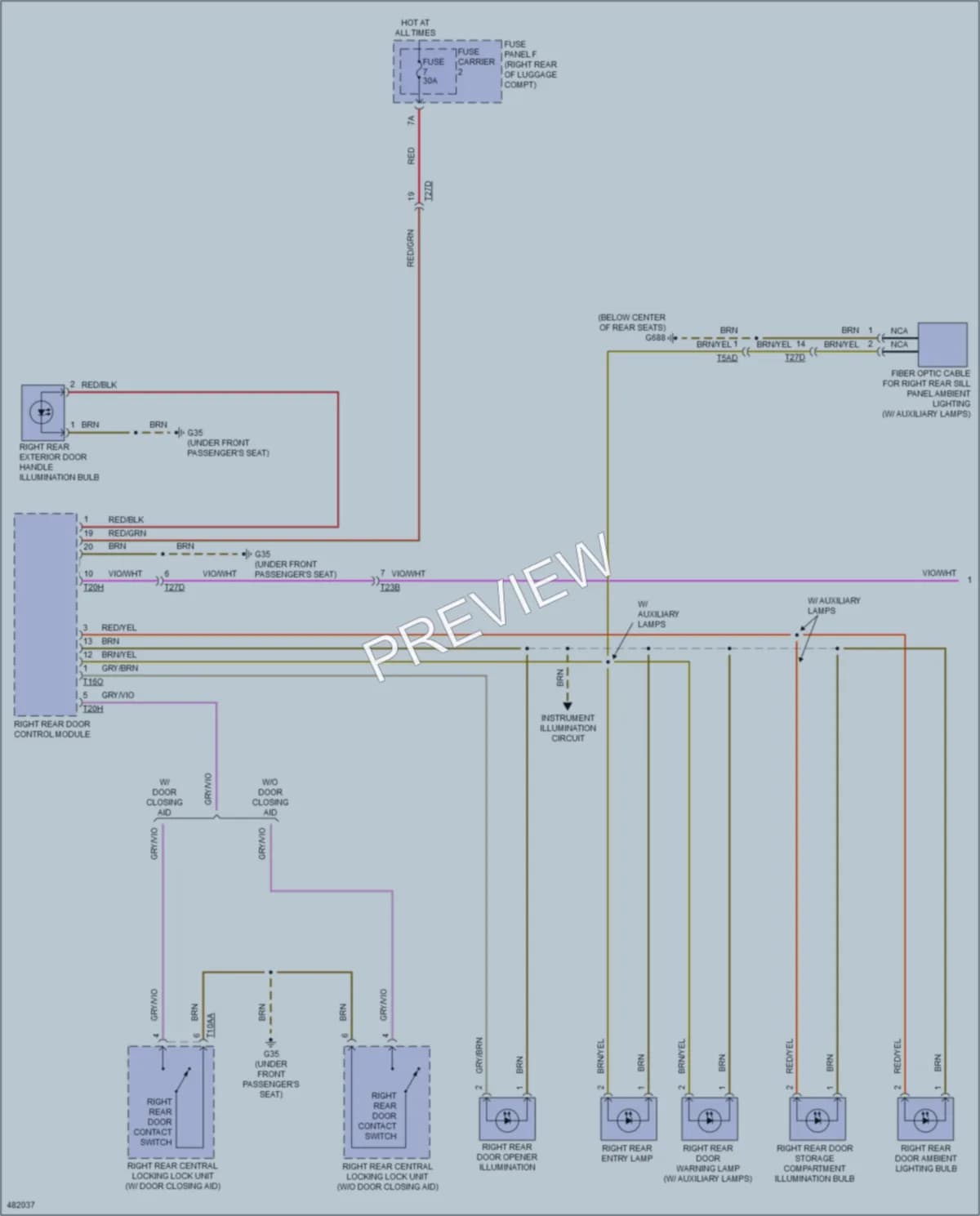 2015 Audi A6 Interior Lights wiring diagram preview