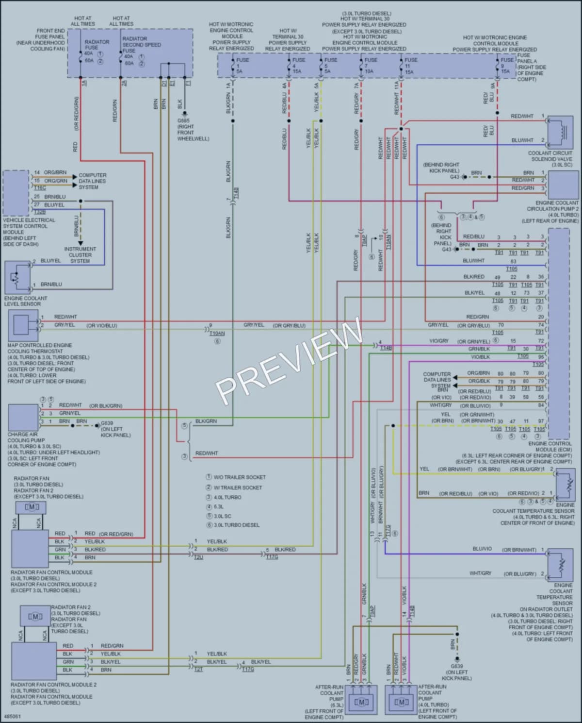 2015 Audi A8 Cooling Fan wiring diagram preview