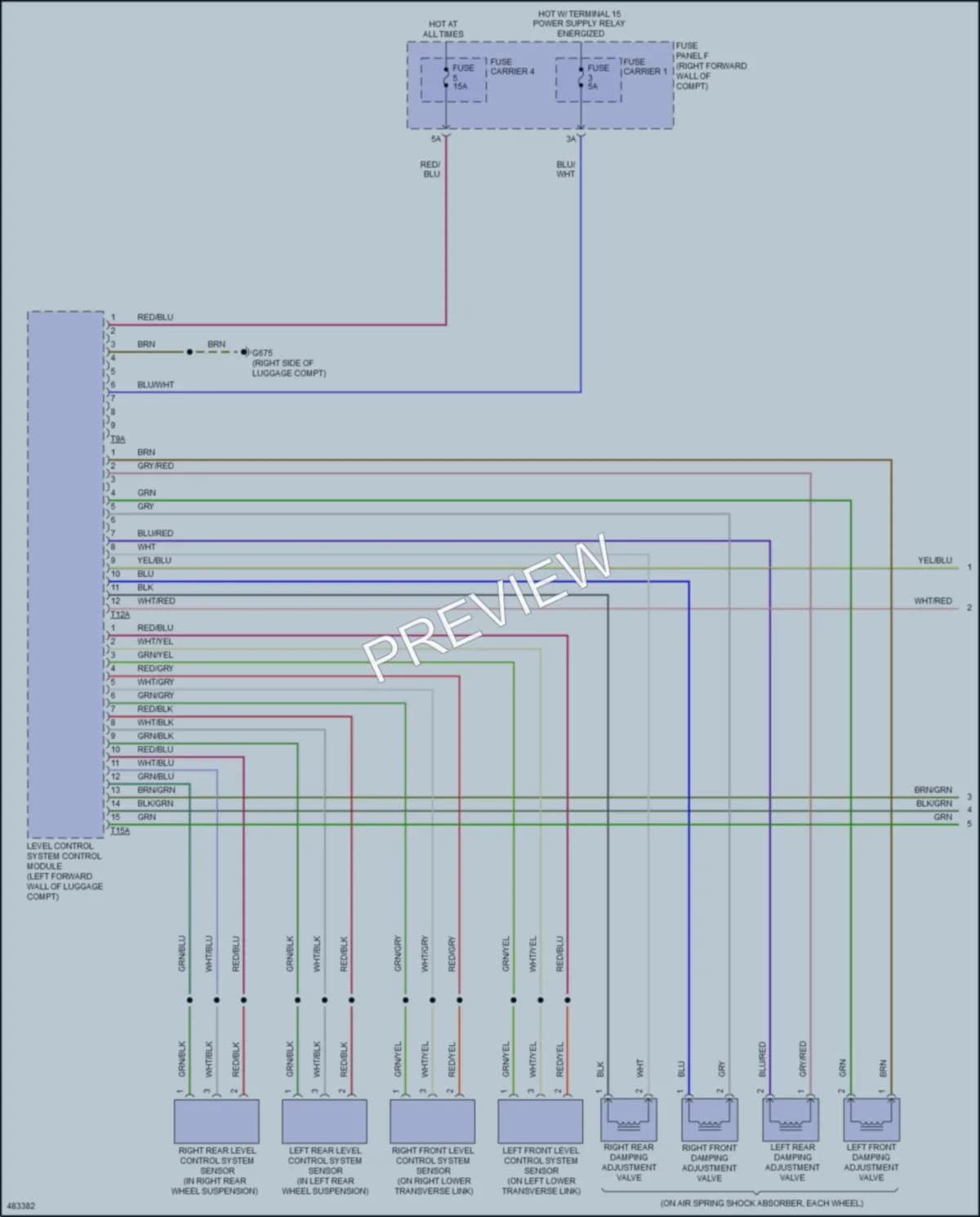 2015 Audi A8L Electronic Suspension wiring diagram preview