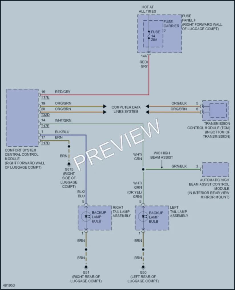 2015 Audi A8L Exterior Lights wiring diagram preview