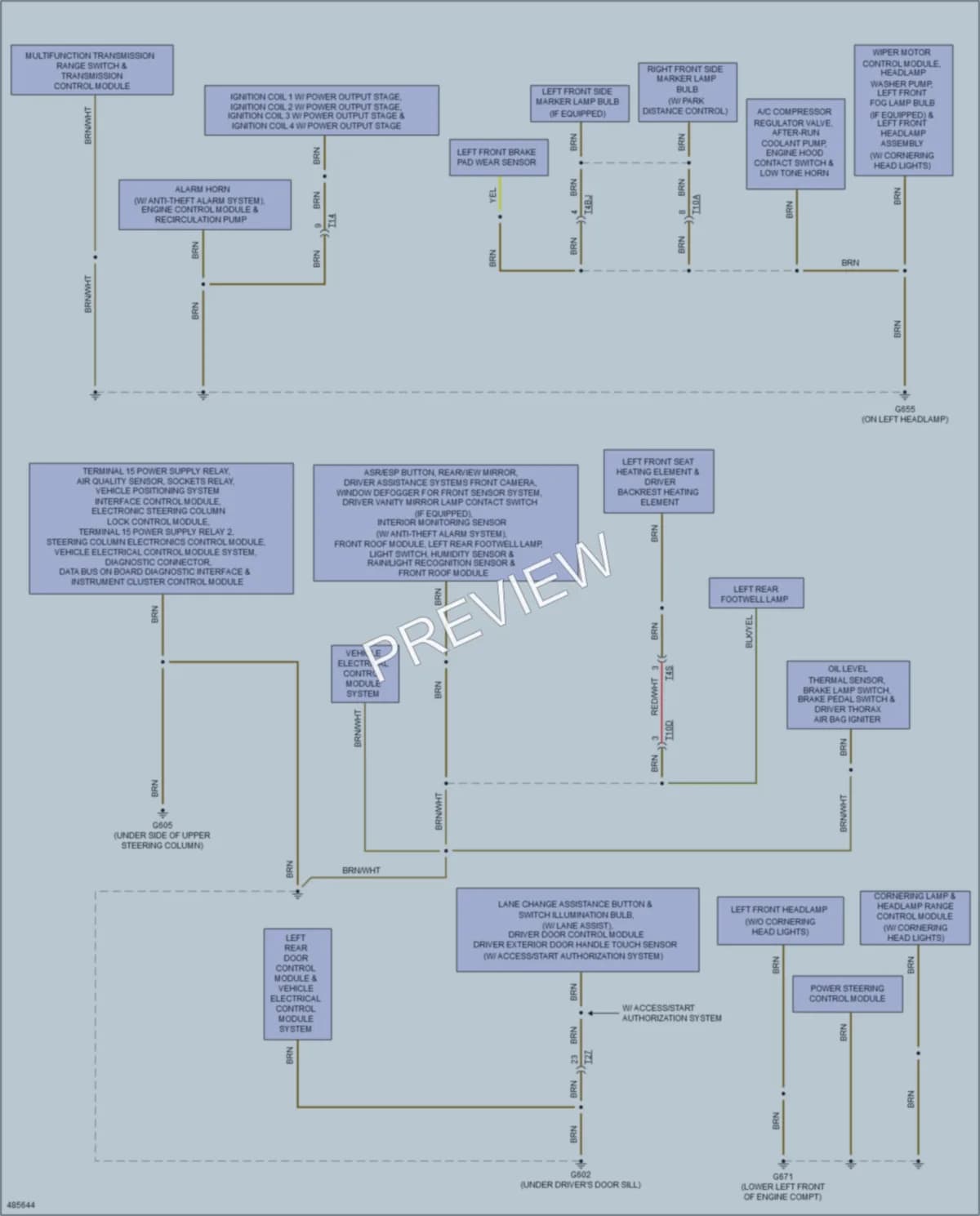 2015 Audi Q3 Ground Distribution wiring diagram preview