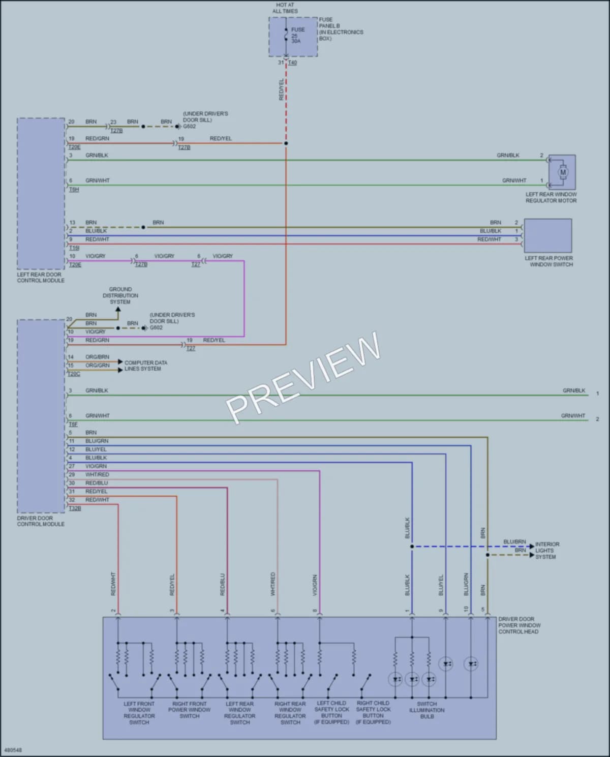 2015 Audi Q3 Power Windows wiring diagram preview