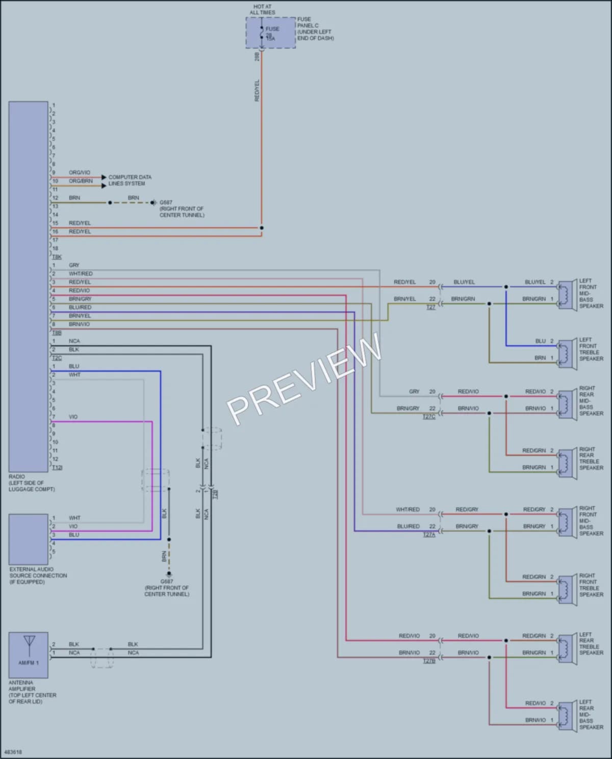 2015 Audi Q3 Radio wiring diagram preview