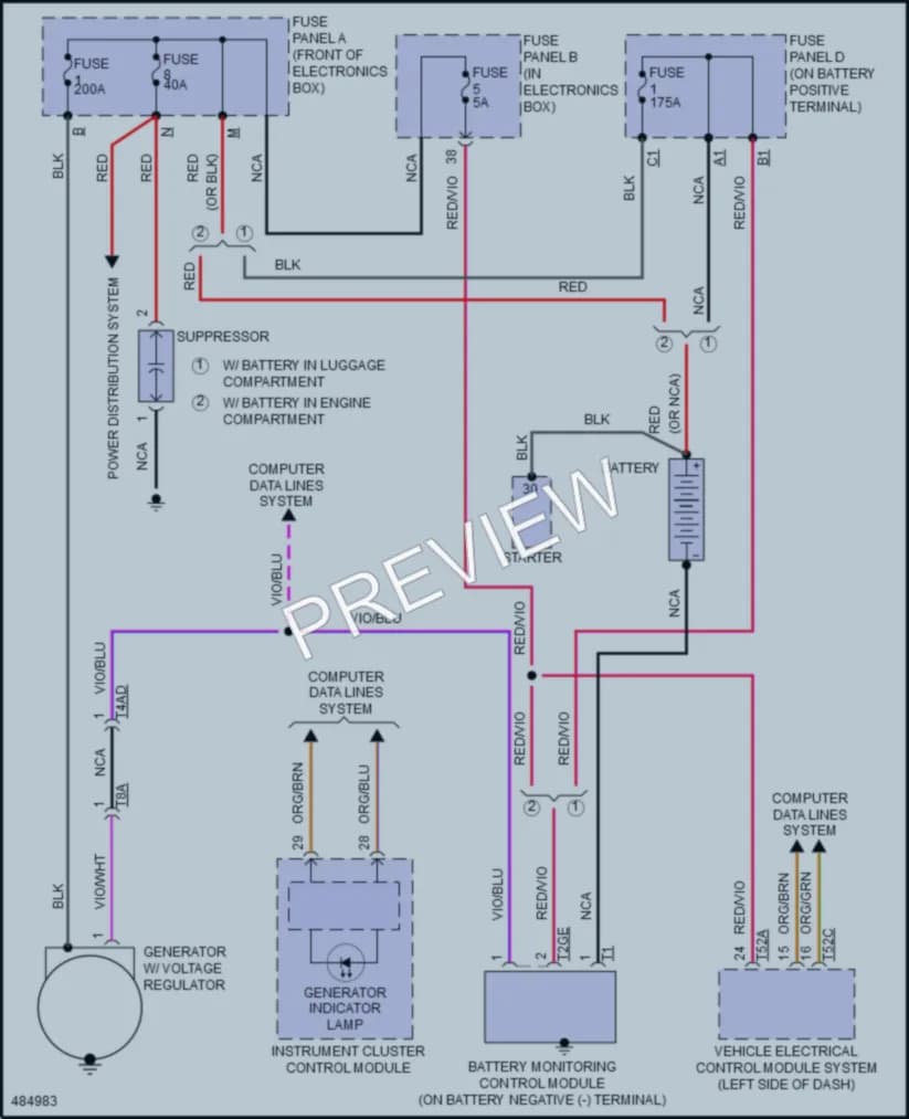 2015 Audi Q3 Starting Charging wiring diagram preview