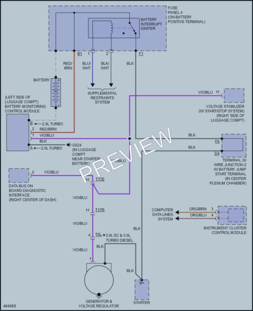 2015 Audi Q5 Starting Charging wiring diagram preview