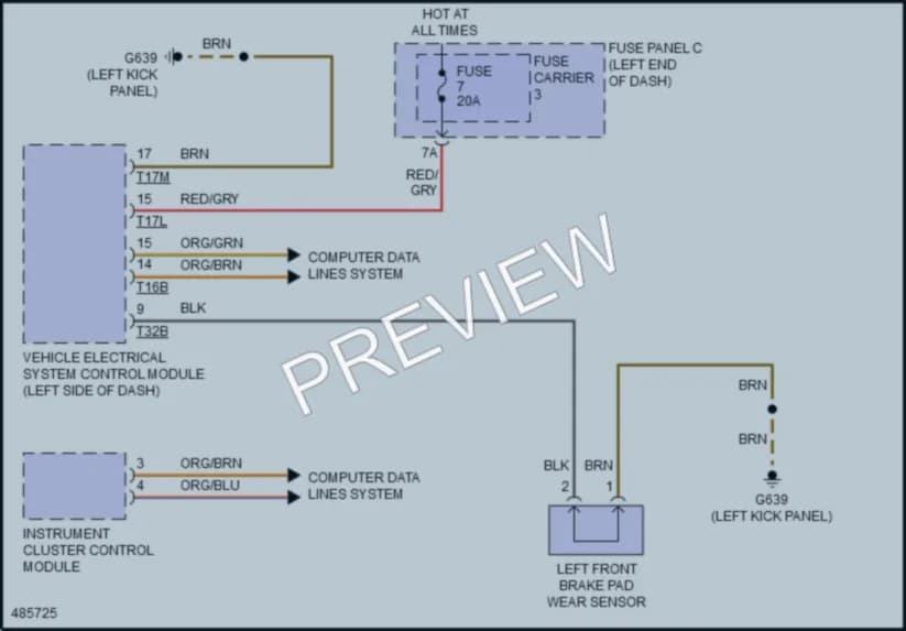 2015 Audi Q5hybrid Warning Systems wiring diagram preview