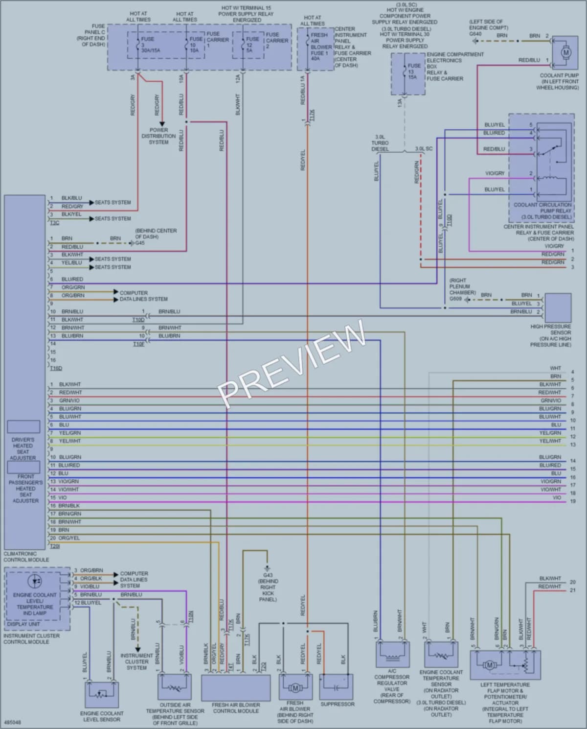 2015 Audi Q7 Air Conditioning wiring diagram preview