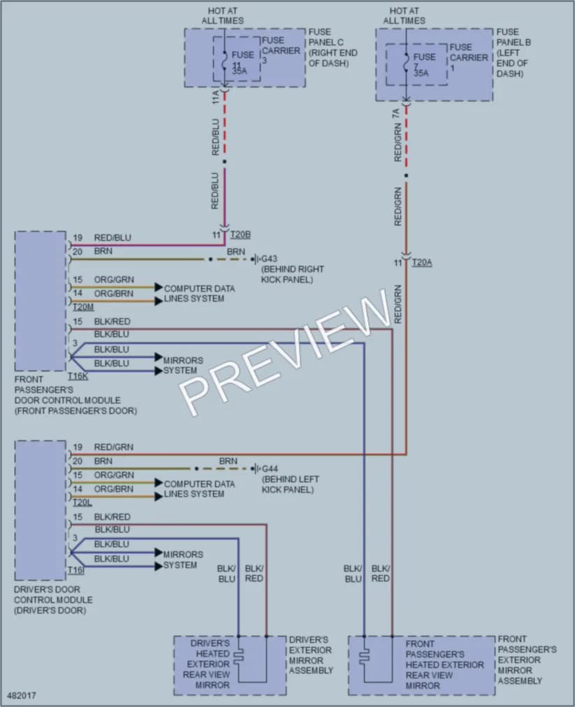 2015 Audi Q7 Defoggers wiring diagram preview