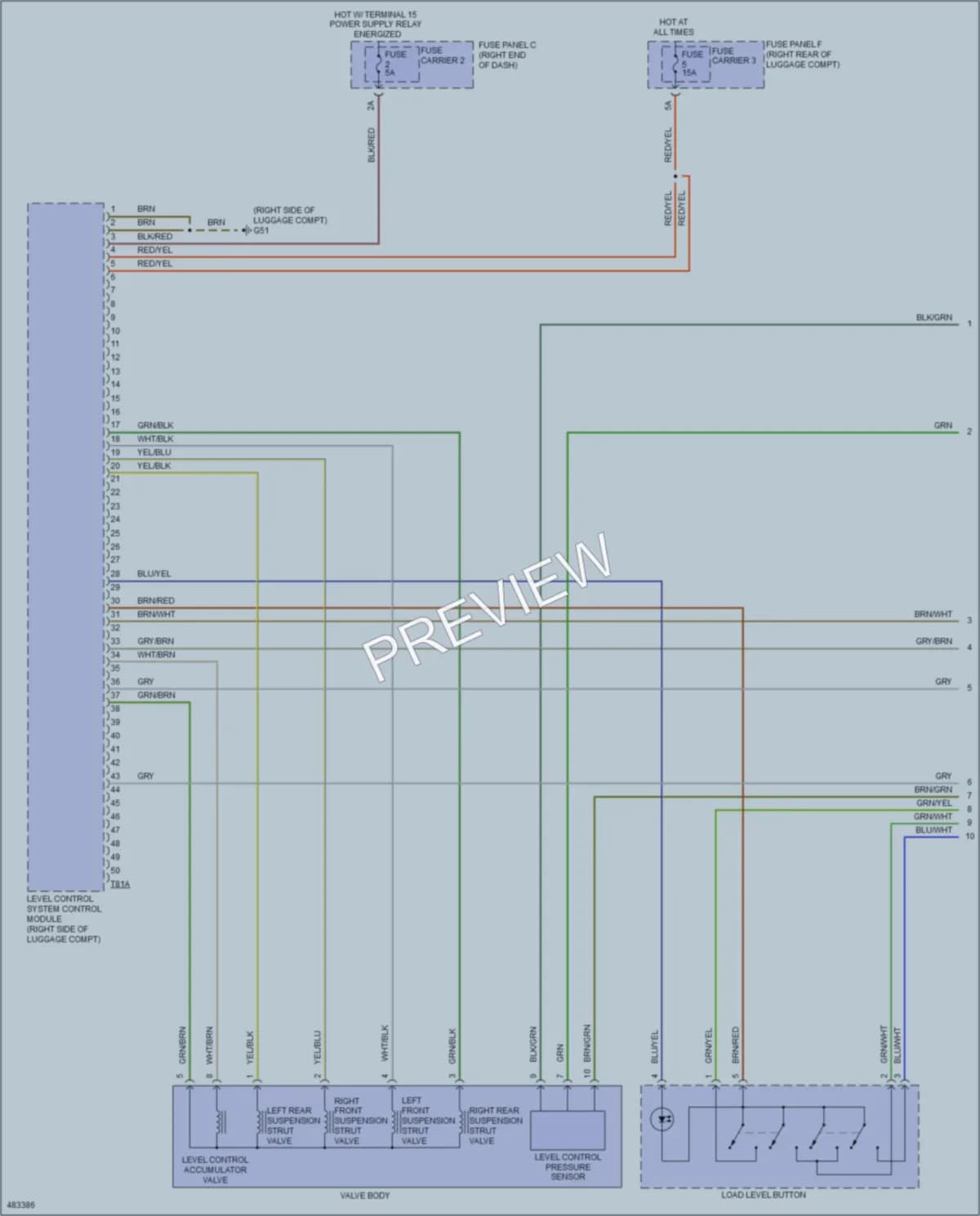 2015 Audi Q7 Electronic Suspension wiring diagram preview