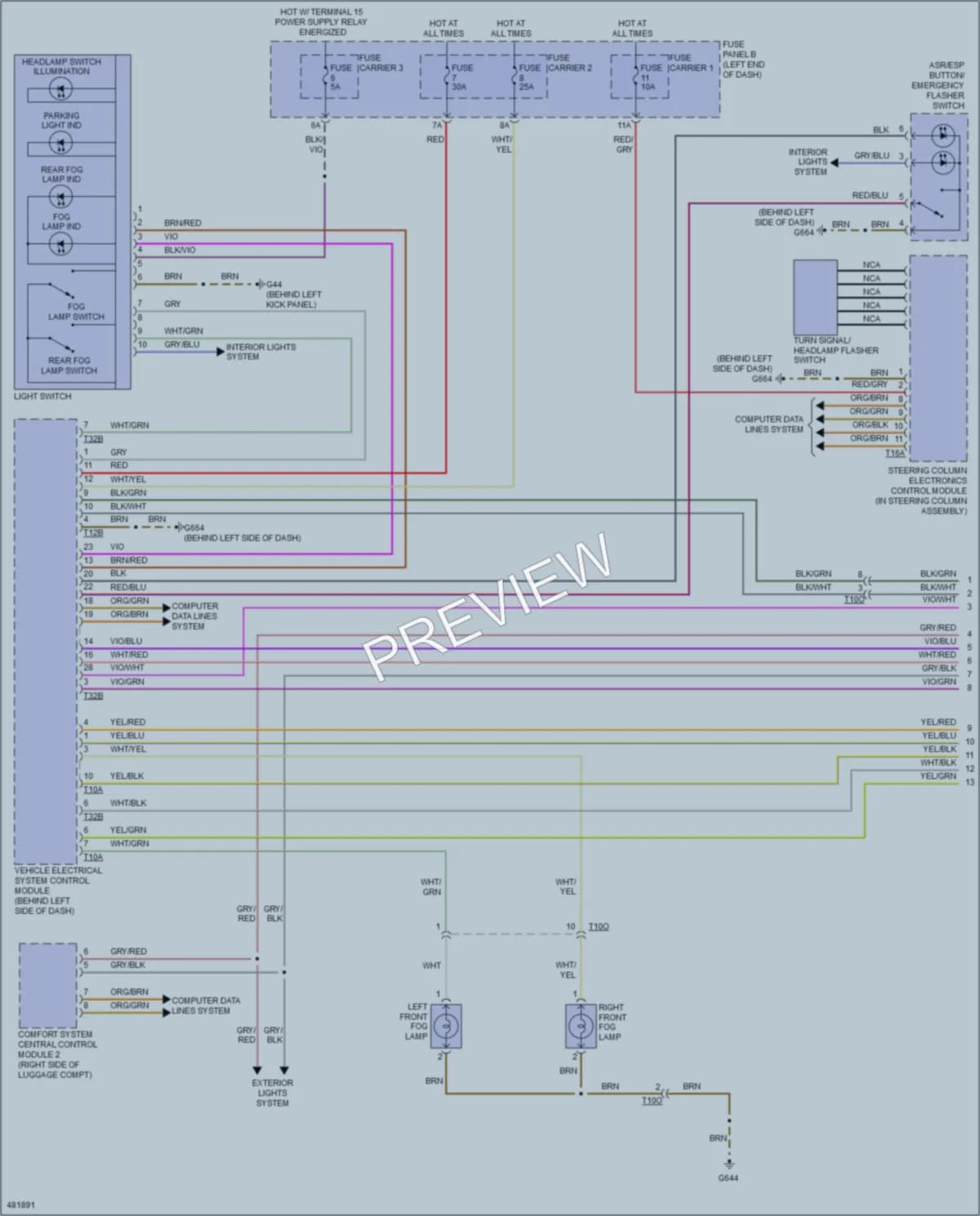 2015 Audi Q7 Headlights wiring diagram preview