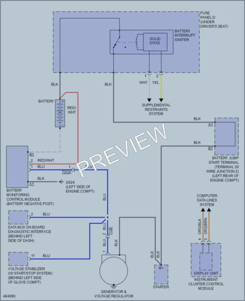 2015 Audi Q7 Starting Charging wiring diagram preview