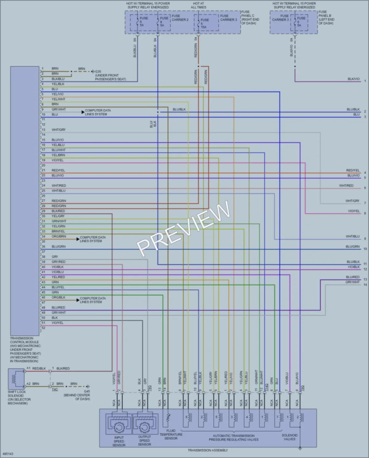 2015 Audi Q7 Transmission wiring diagram preview
