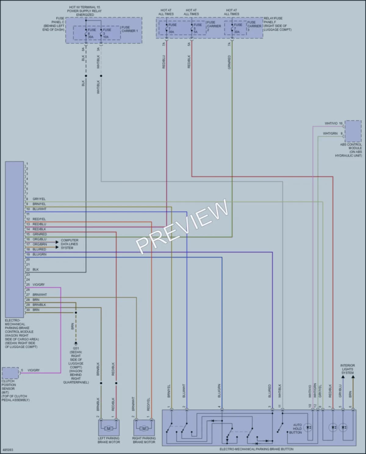 2015 Audi S4 Shift Interlock wiring diagram preview