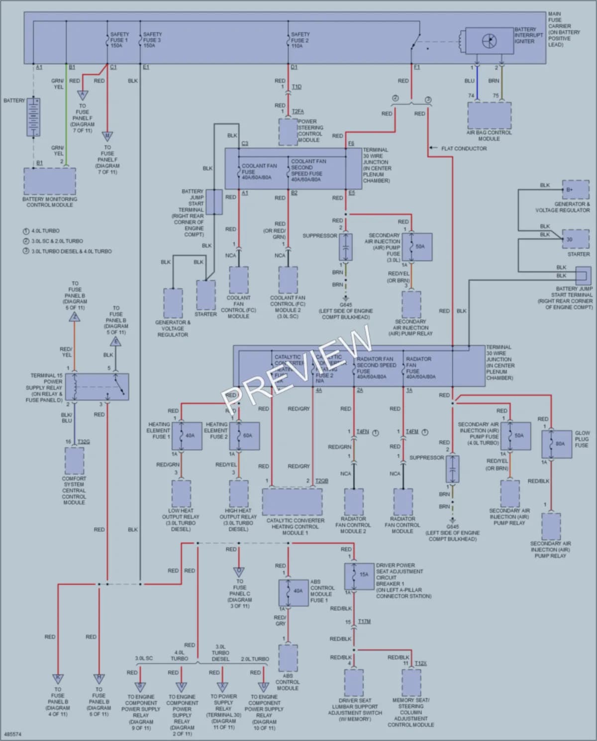 2015 Audi S6 Power Distribution wiring diagram preview